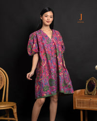 Atilya Puff Dress Pink Topaz