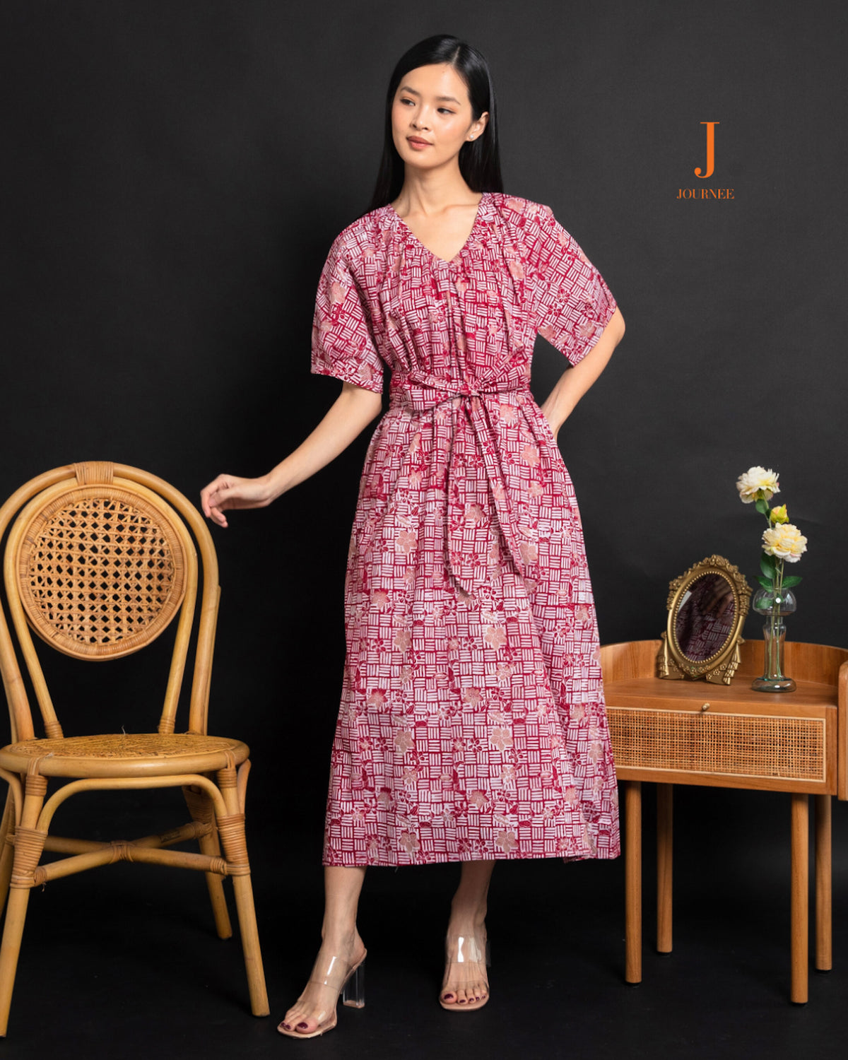 Adelia Karet Midi Noir Berry