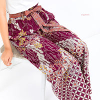 Angie Batik Pants Plum