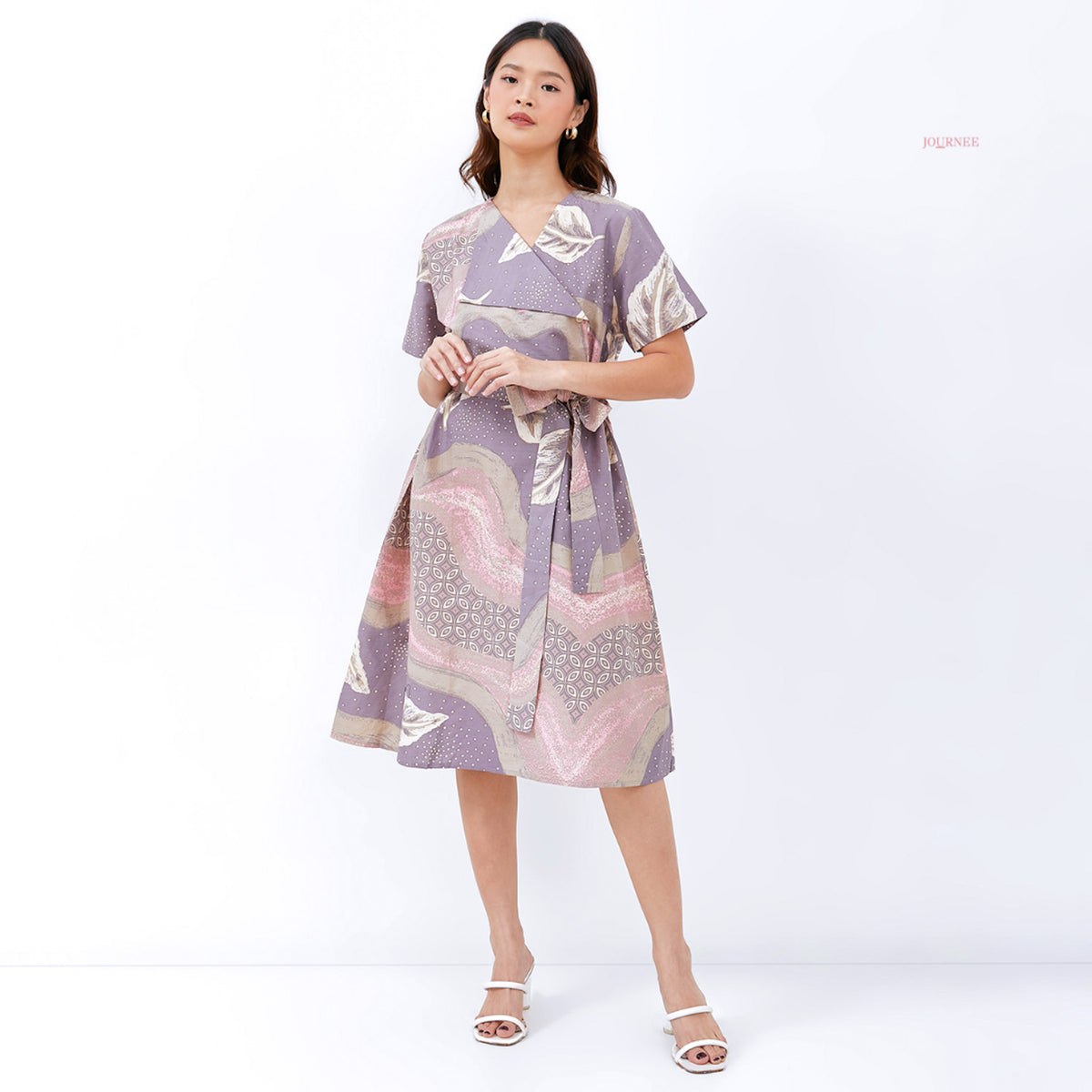 Alilya Fold Dress Batik Lilac Dream