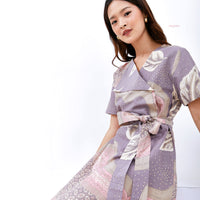 Alilya Fold Dress Batik Lilac Dream