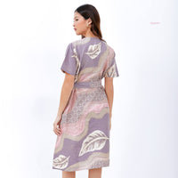 Alilya Fold Dress Batik Lilac Dream