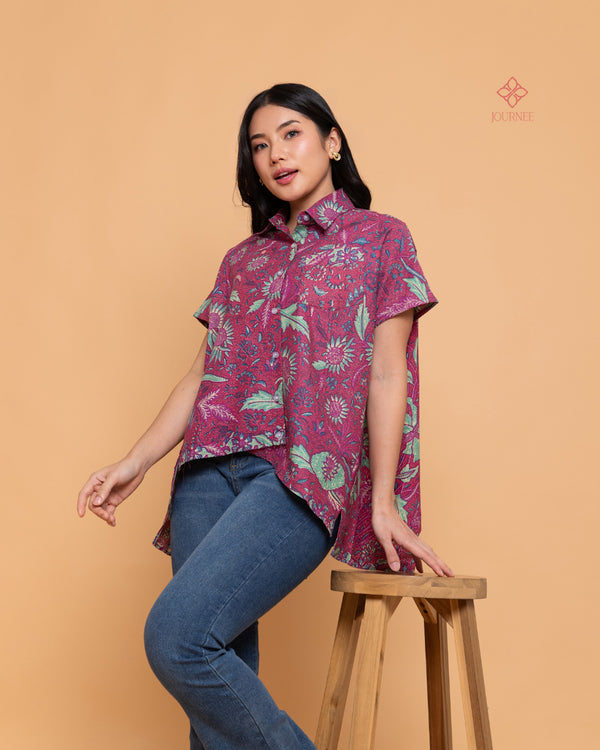 Ahana Batik Top Pink