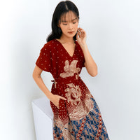 Amany Midi Kaftan Batik Ruby