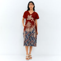 Amany Midi Kaftan Batik Ruby