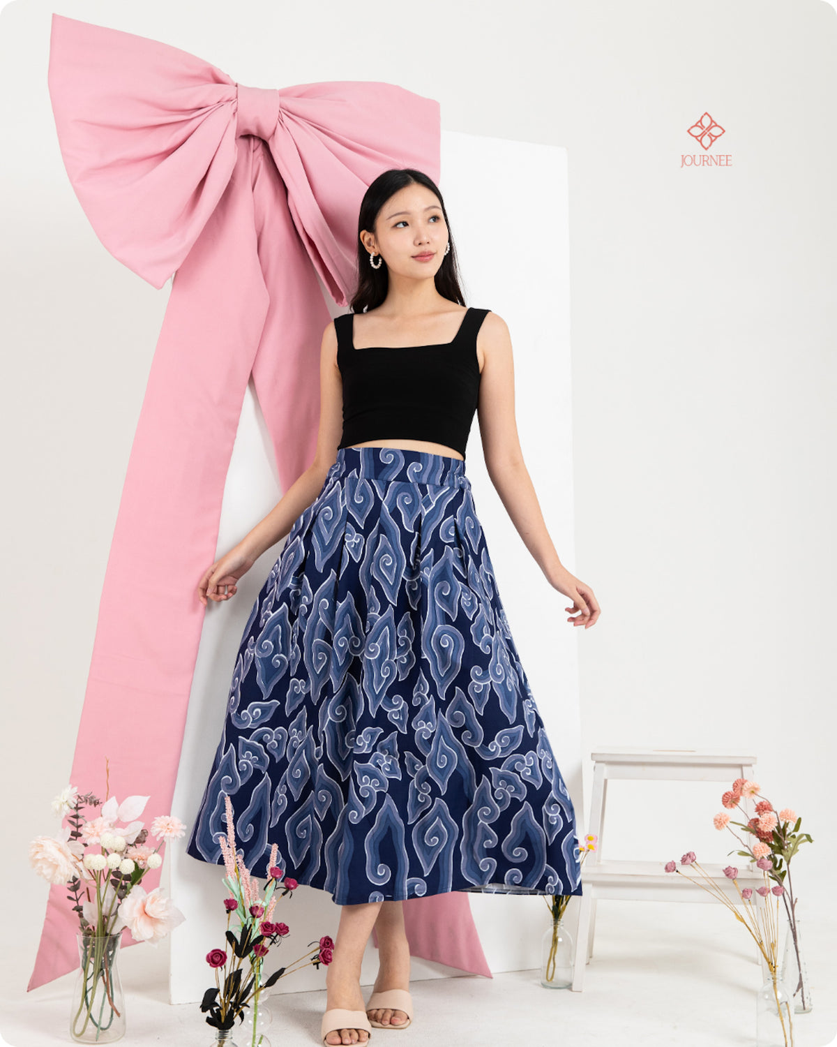 Amai Batik Tulis Skirt Blue