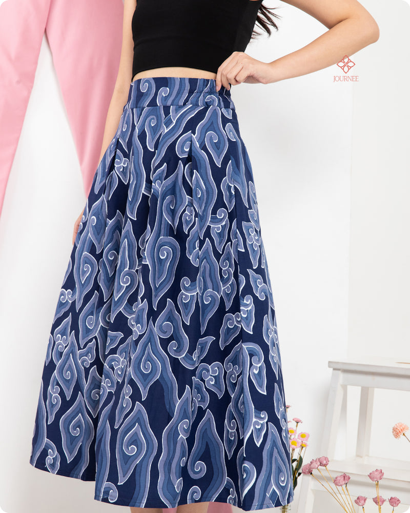 Amai Batik Tulis Skirt Blue