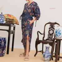 Afya Maxi Batik Dress Blue