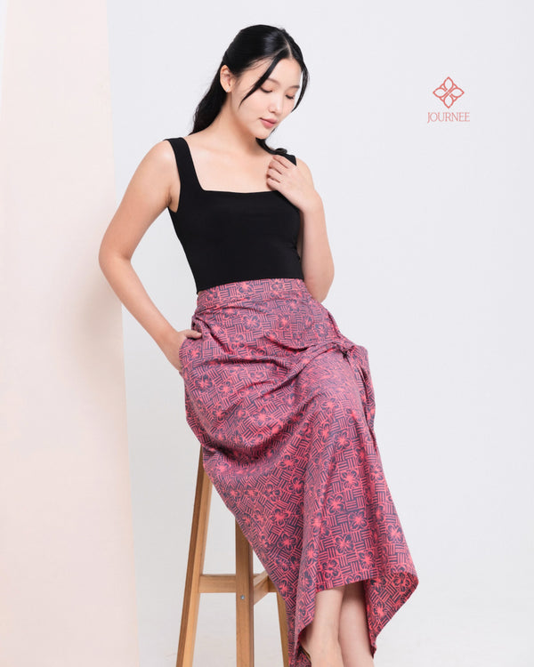Abina Ruched Skirt Dusty Pink