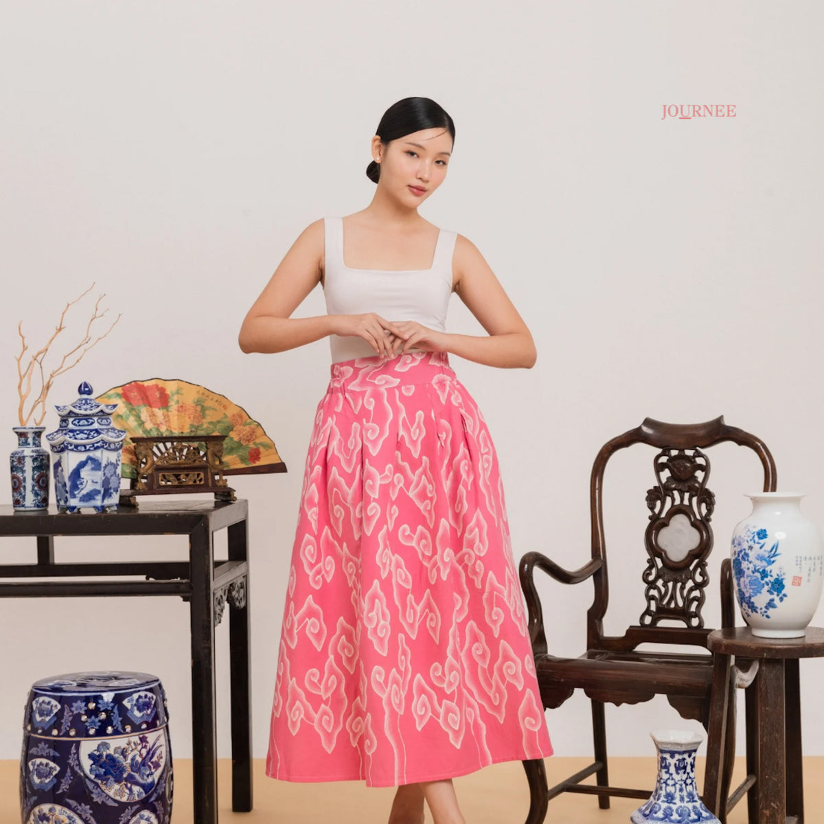 Amai Batik Tulis Skirt Blush Premium