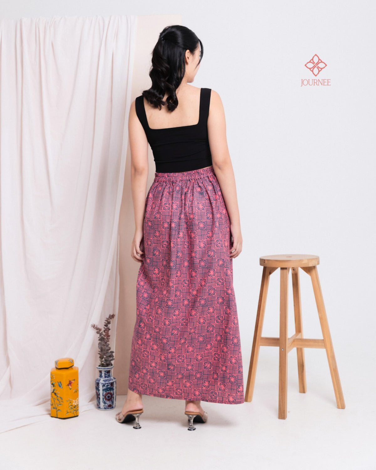 Abina Ruched Skirt Dusty Pink