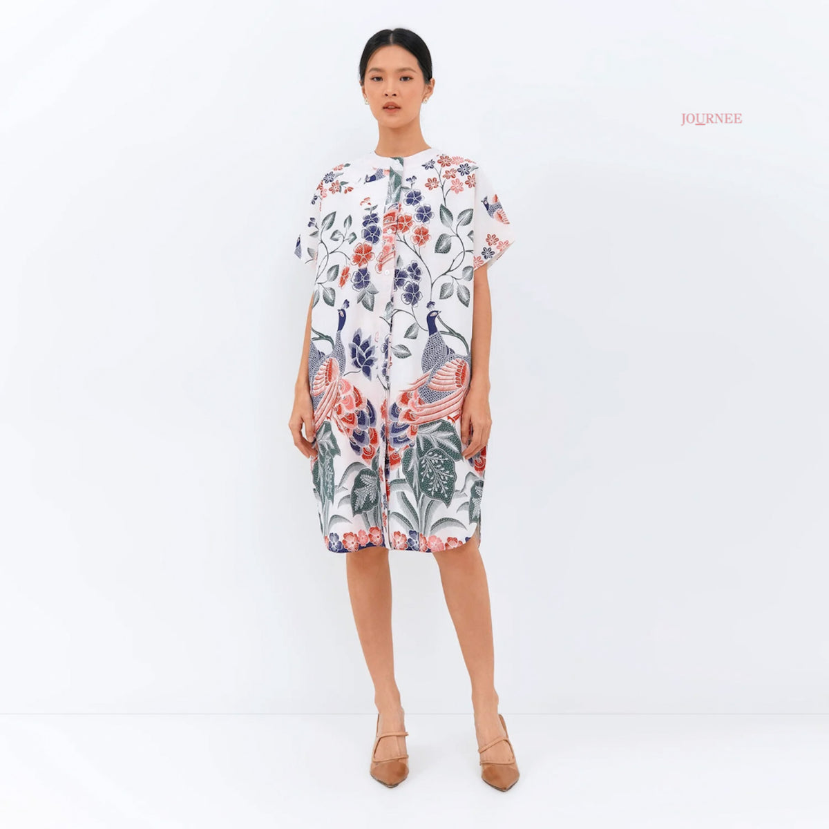 Asisca Batik Kaftan White