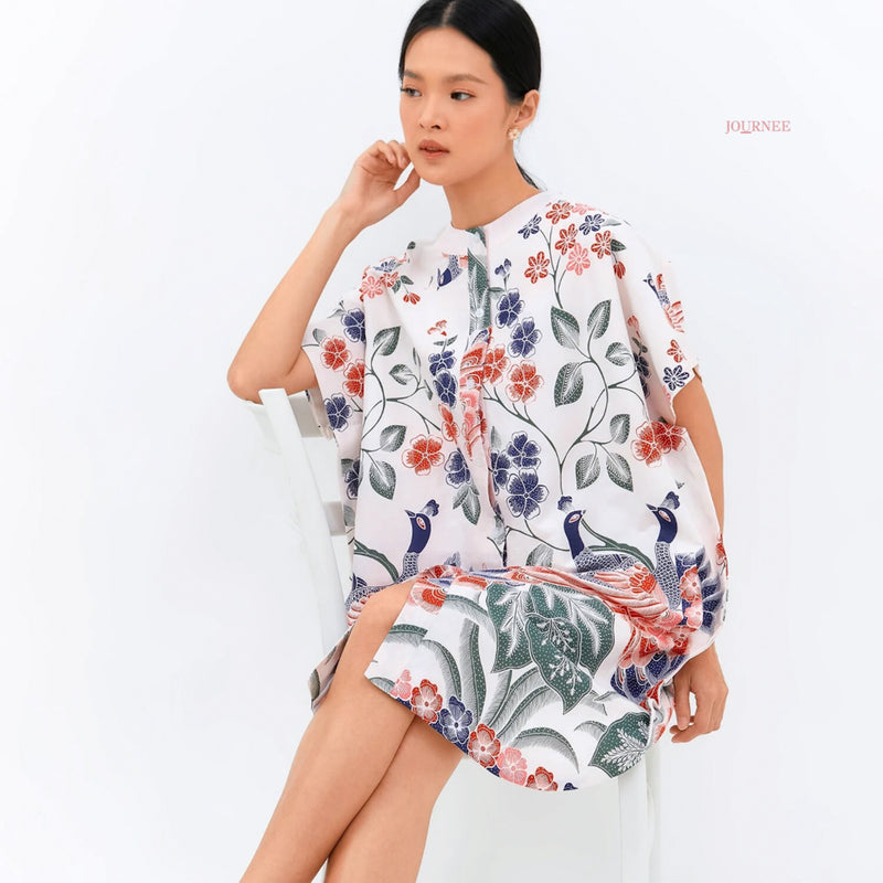 Asisca Batik Kaftan White