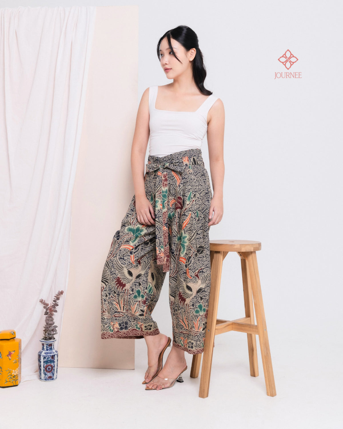 Amberlin Batik Culottes Crane