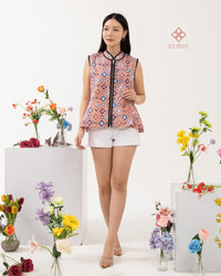 Akeri Batik Vest Top Blush
