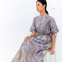 Anetta Midi Mandarin Mauve Pink Batik