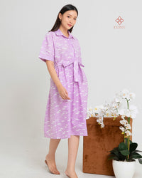 Adora Shirtdress Batik Cap Lilac