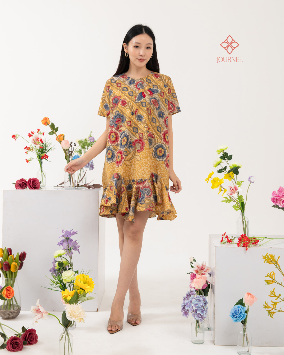 Amily Batik Drop Waist Topaz