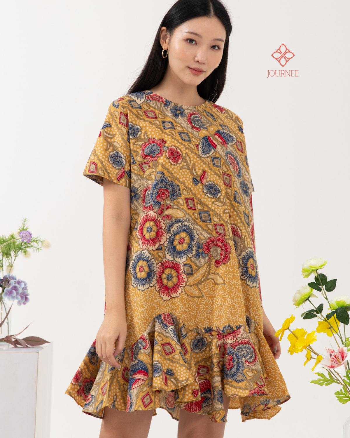 Amily Batik Drop Waist Topaz