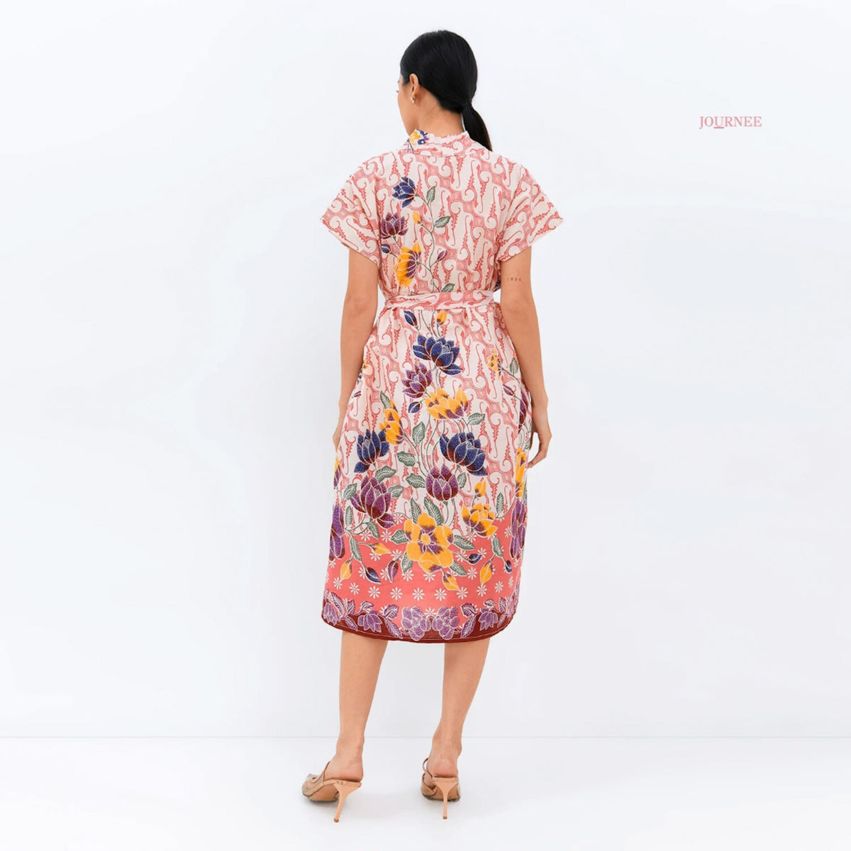 Ainy Signature Batik Dress Pink Kupu