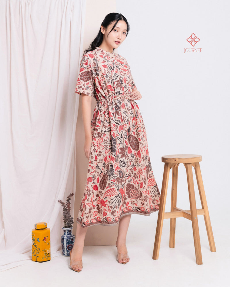 Anetta Midi Mandarin Batik Solar