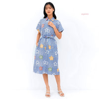 Aina Batik Cap Shirt Dress Summery