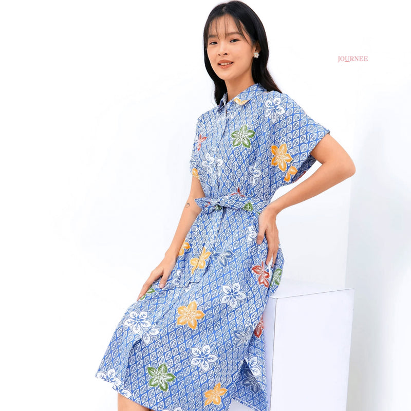 Aina Batik Cap Shirt Dress Summery