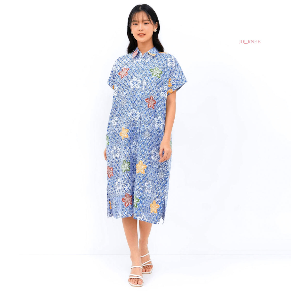 Aina Batik Cap Shirt Dress Summery