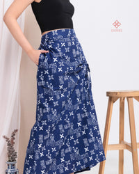 Abina Ruched Skirt Blue