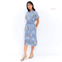 Aina Batik Cap Shirt Dress Summery