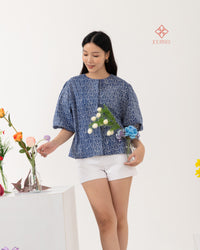 Adila Puff  Top Sapphire Cap