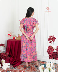 Arucia Batik Ruched Dress Pink Confetti