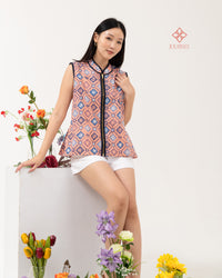 Akeri Batik Vest Top Blush