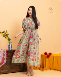Arucia Batik Ruched Dress Ciel