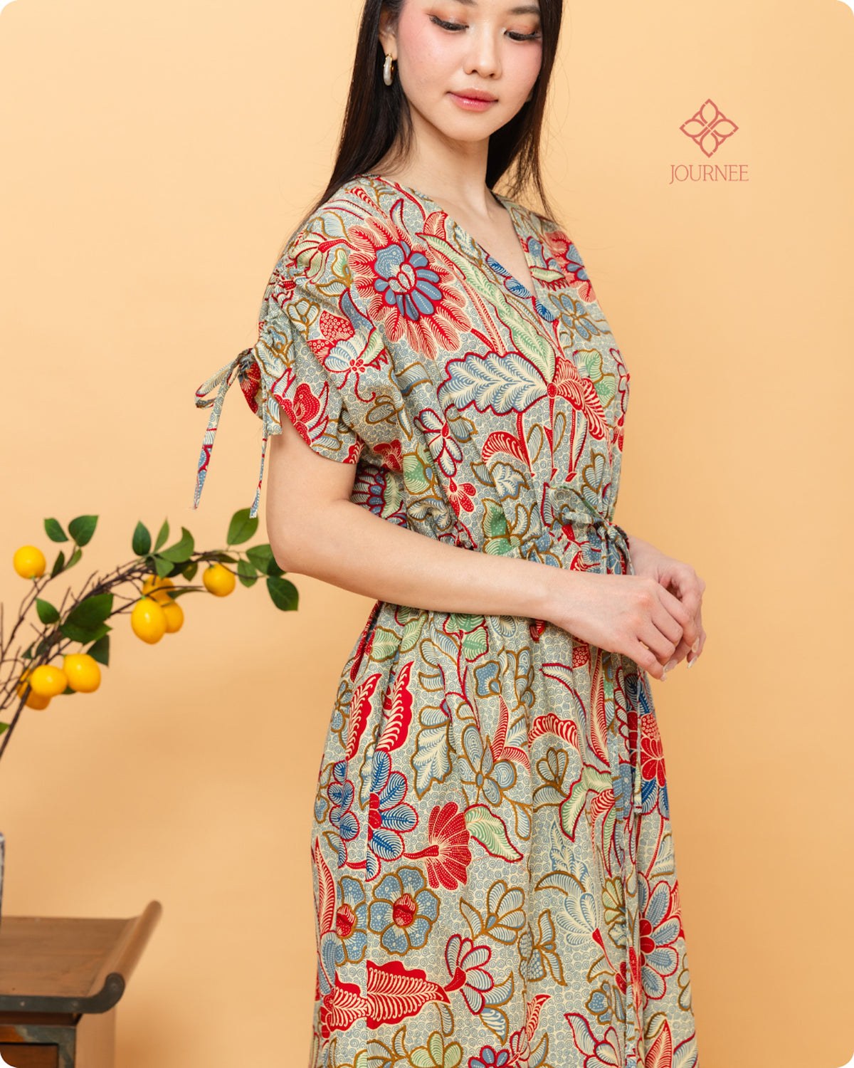 Arucia Batik Ruched Dress Ciel