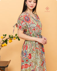 Arucia Batik Ruched Dress Ciel