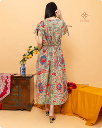 Arucia Batik Ruched Dress Ciel