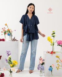 Ally Top Denim Look Top