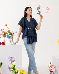 Ally Top Denim Look Top