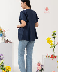 Ally Top Denim Look Top