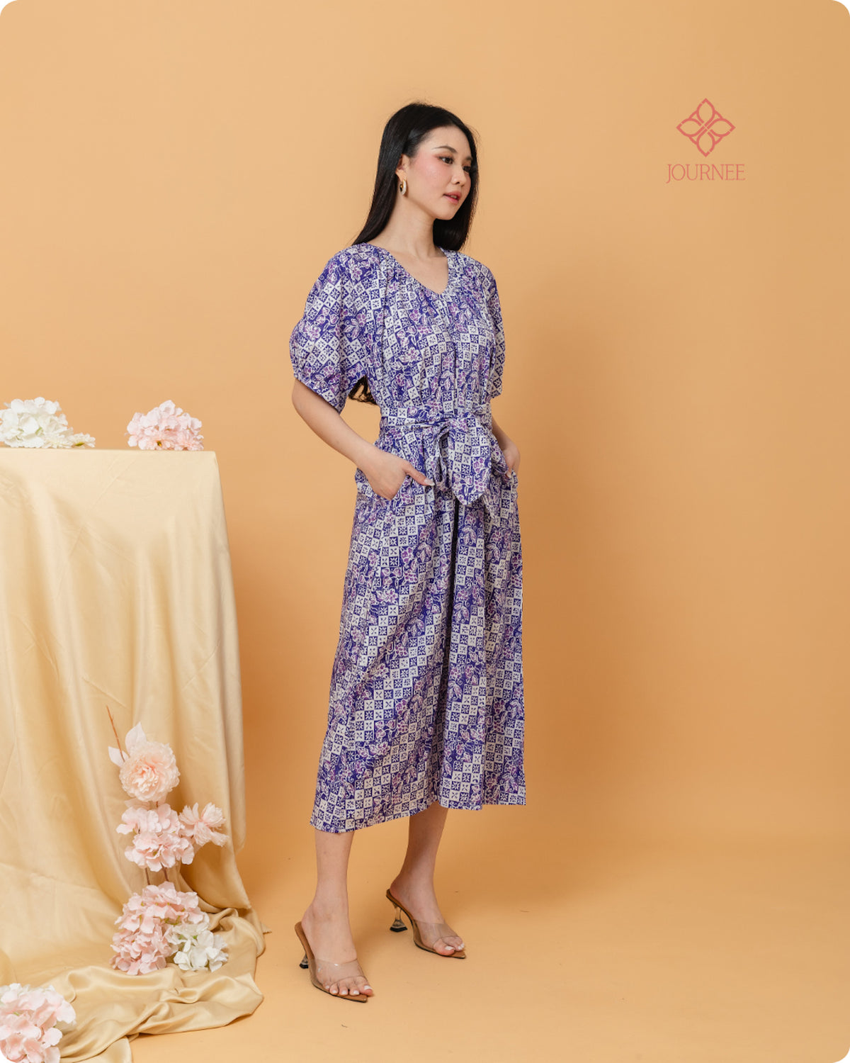 Adelia Karet Midi Violet