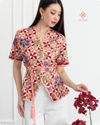 Aprina Scallop Batik Cap Darling Rose Premium