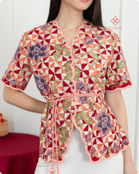 Aprina Scallop Batik Cap Darling Rose Premium