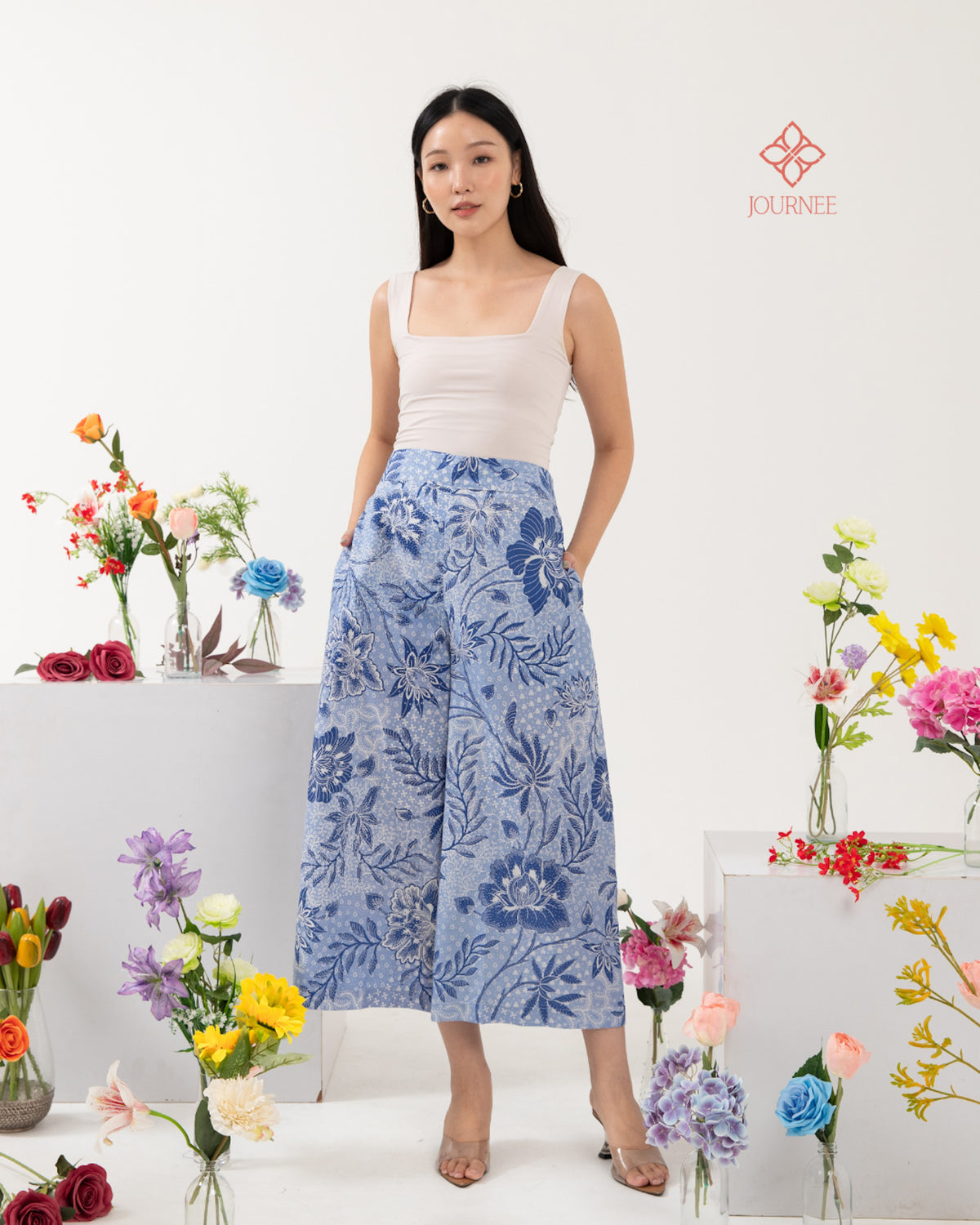 Alana Culottes Batik Porcelain