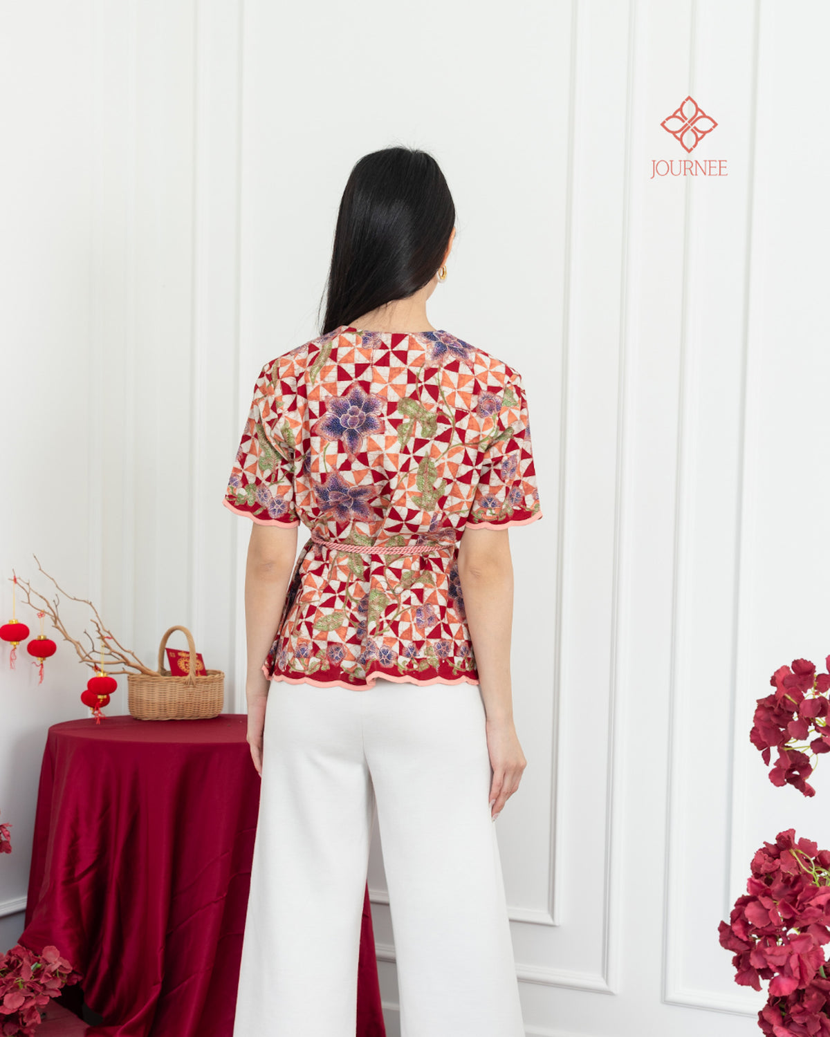 Aprina Scallop Batik Cap Darling Rose Premium