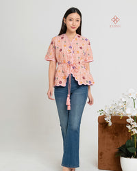 Aprina Scallop Batik Cap Confetti