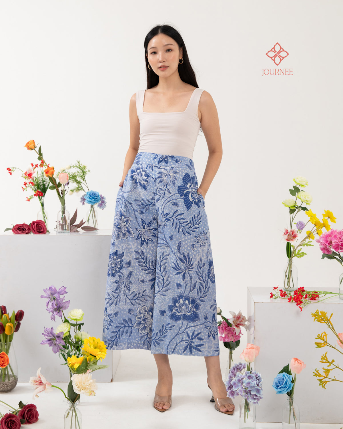 Alana Culottes Batik Porcelain