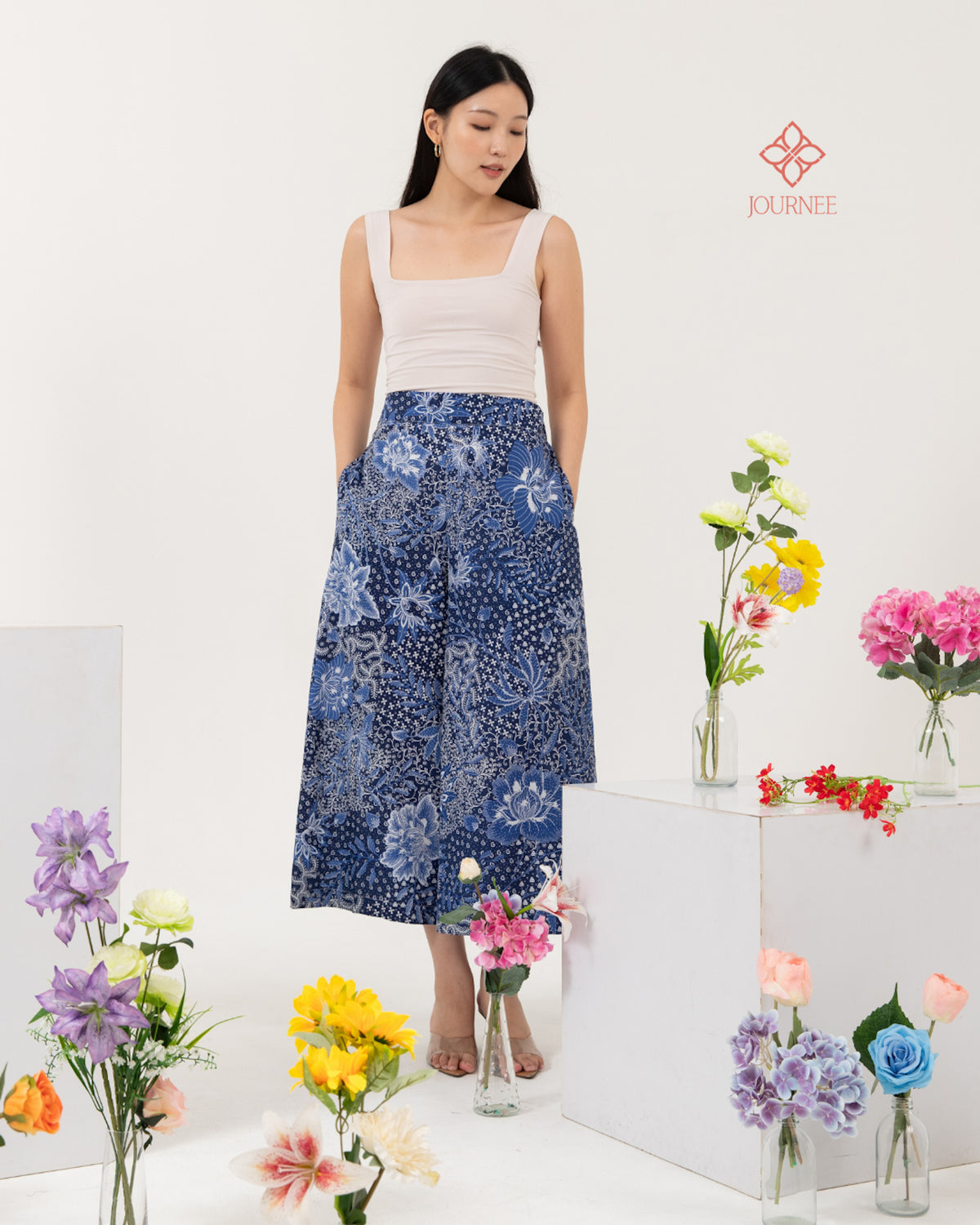 Alana Culottes Batik Indigo