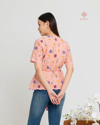 Aprina Scallop Batik Cap Confetti