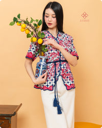 Aprina Scallop Batik Cap Blue Phoenix Premium